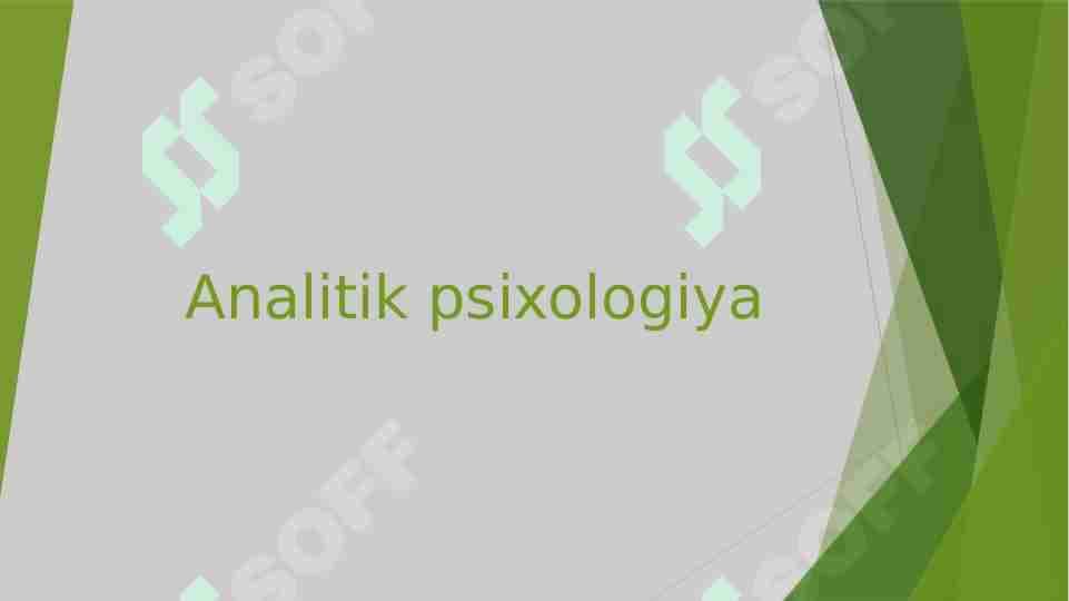Analitik psixologiya