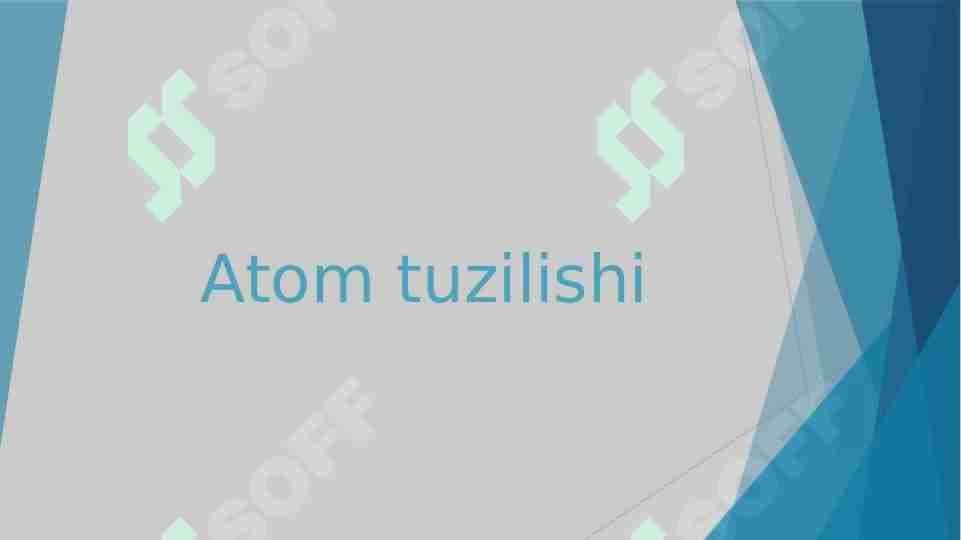 Atom tuzilishi