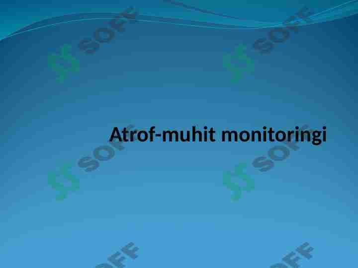 Atrof-muhit monitoringi