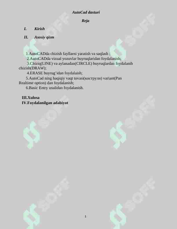 AutoCad dasturi