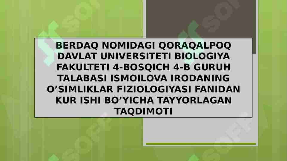 Biologik membranalarning tuzilishi va funksiyalari