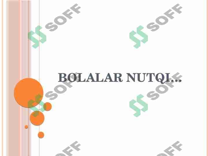 Bolalar nutqi