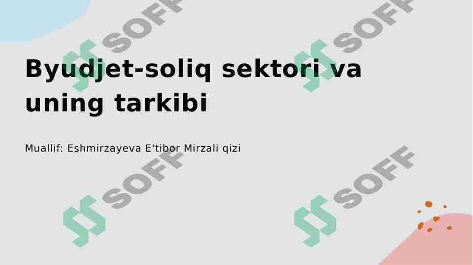 Byudjet soliq sektori