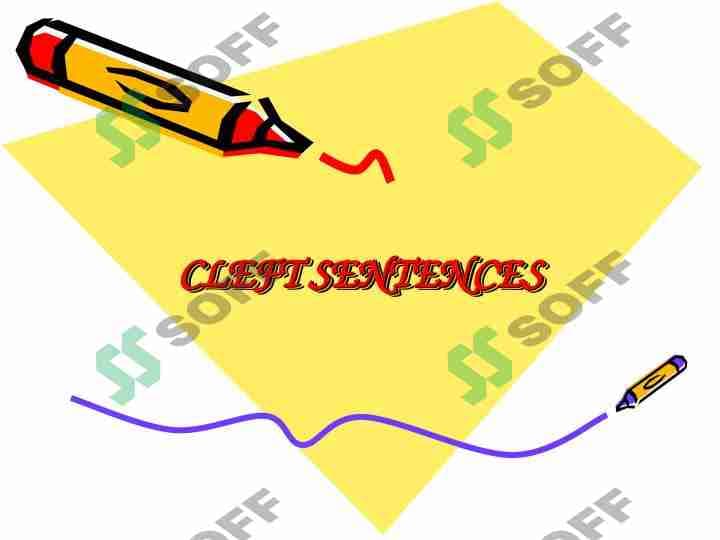 Cleft sentences