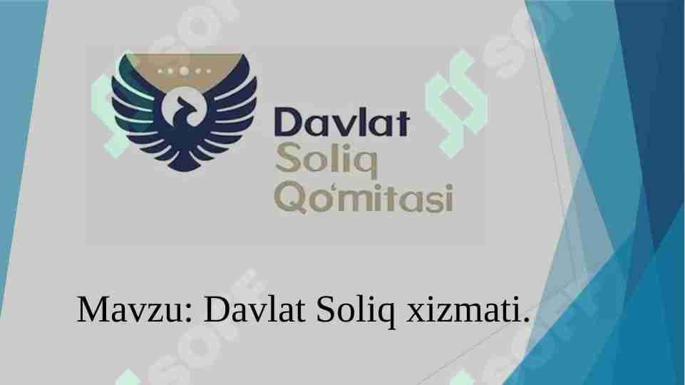 Davlat soliq xizmati.