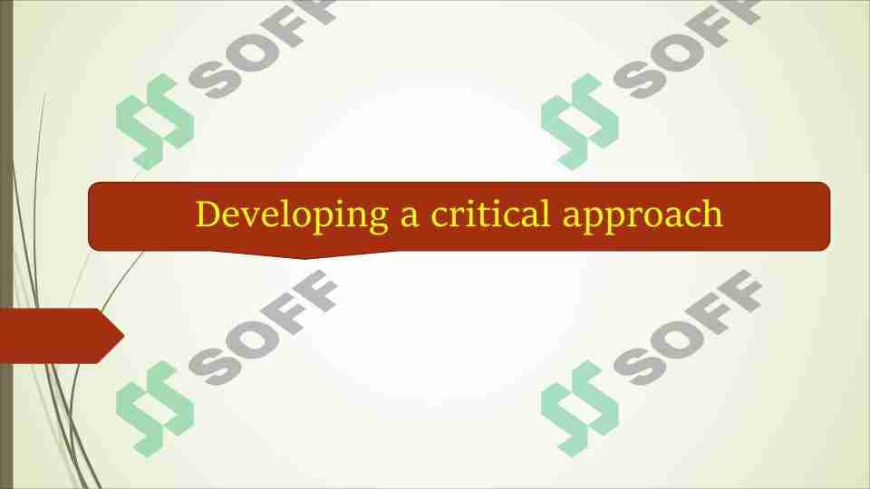 Developing a critical approach