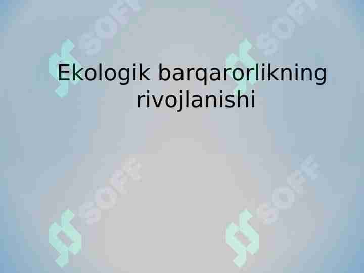 Ekologik barqarorlik