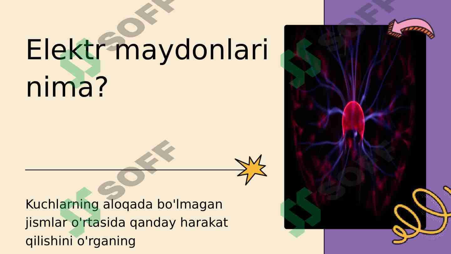 Elektr maydonlari nima?