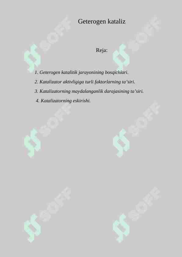 Geterogen kataliz