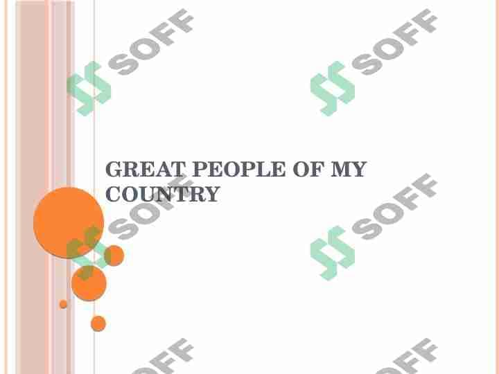 Great people of my country
