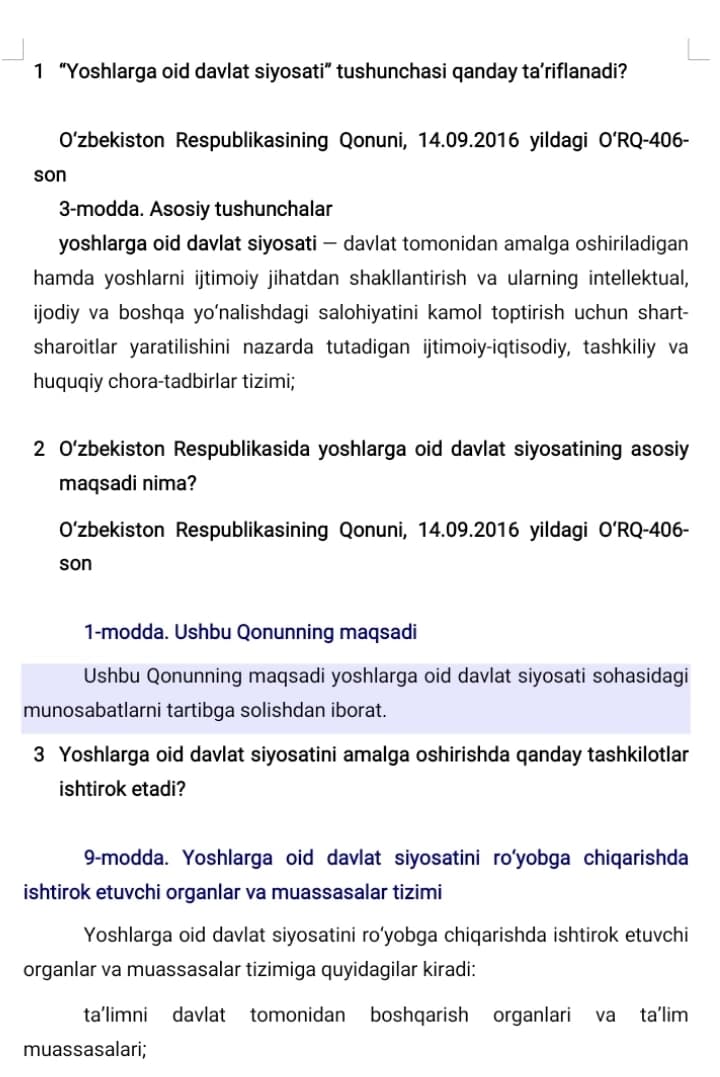 Argos test Yoshlar yetakchisi