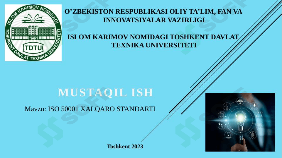 ISO 50001 XALQARO STANDARTI