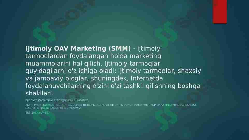 Ijtimoiy OAV Marketing