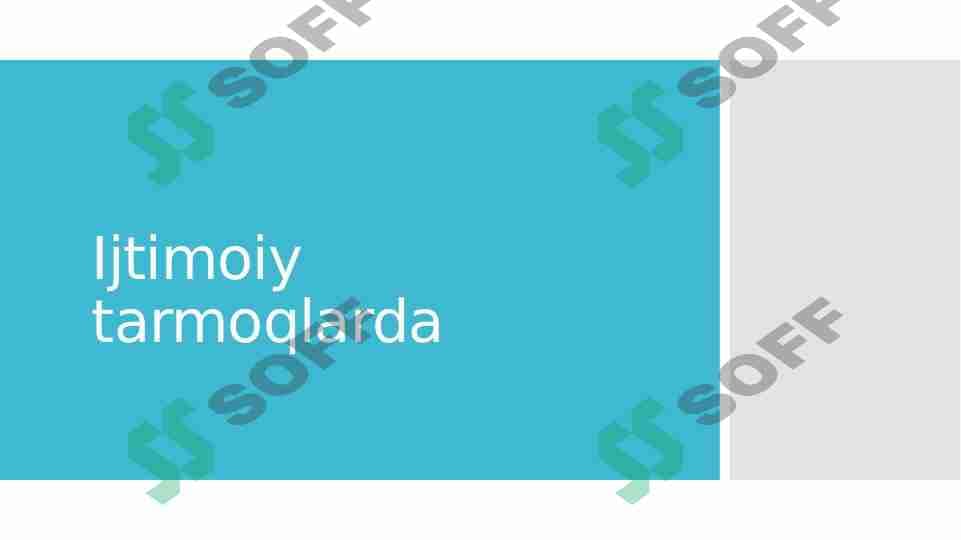 Ijtimoiy tarmoqlarda