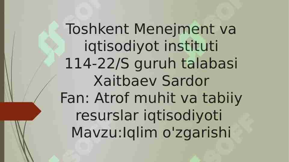 Iqlim o'zgarishi