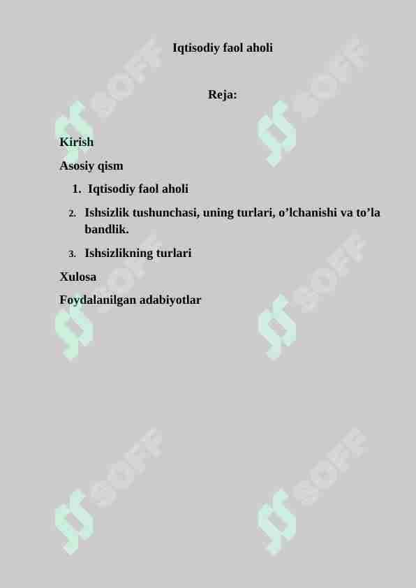 Iqtisodiy faol aholi