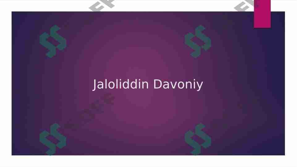 Jaloliddin Davoniy