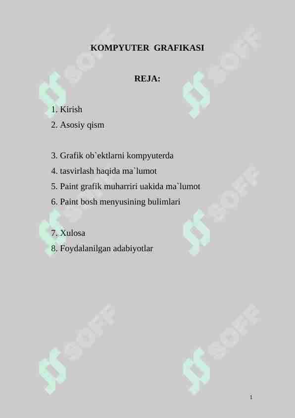 KOMPYUTER  GRAFIKASI