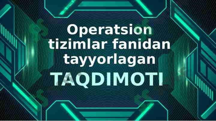 Operatsion tizimlarda virtual xotira tushunchasi