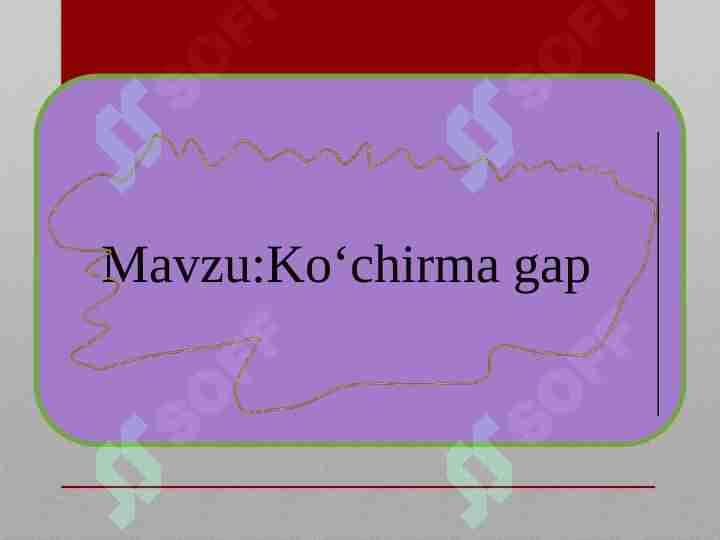 Ko'chirma gaplar