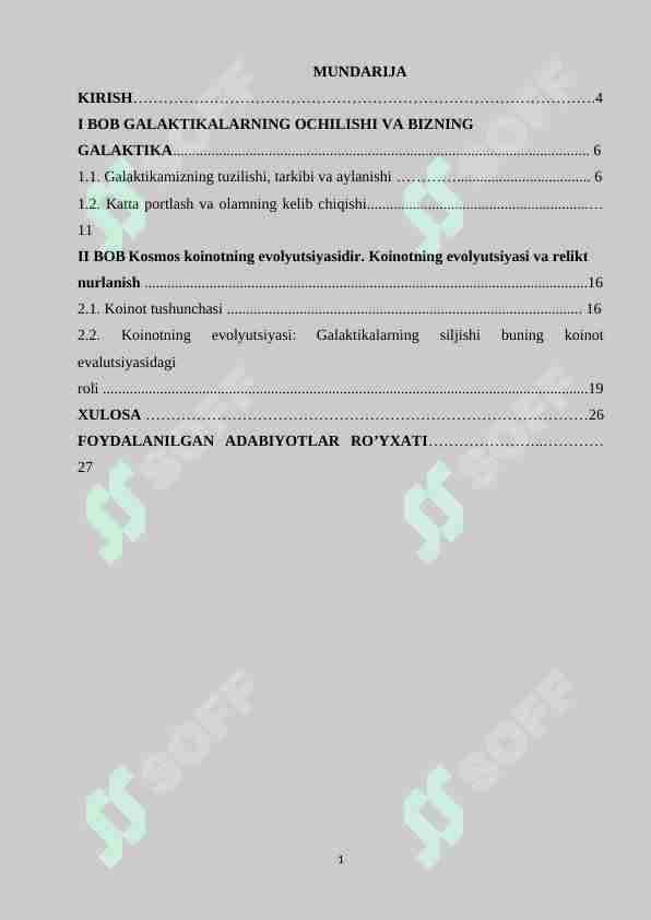 Koinot evolutsiyasi