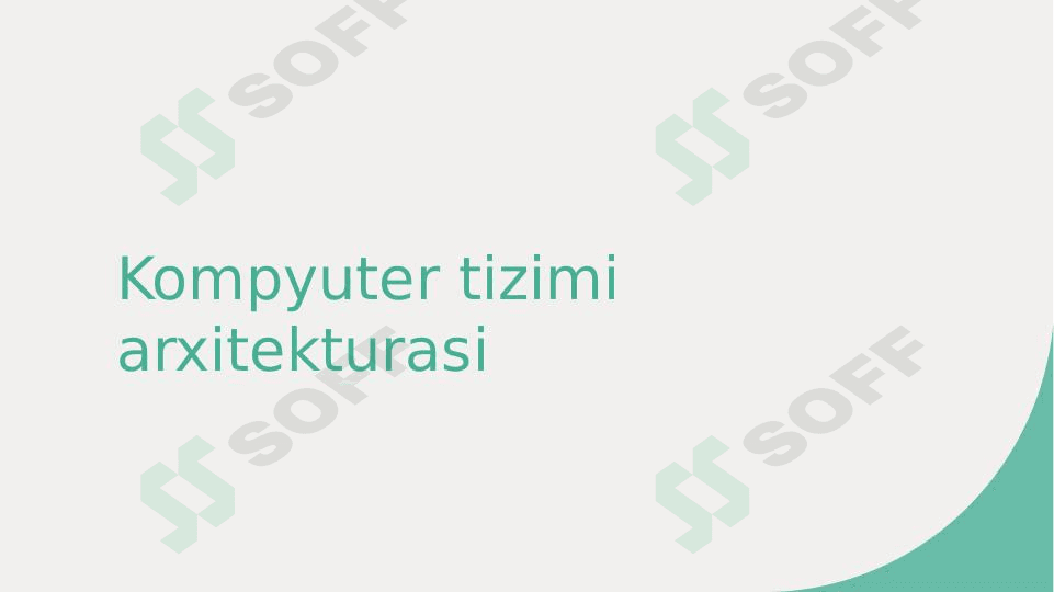 Kompyuter tizimi arxitekturasi - Tadqimot