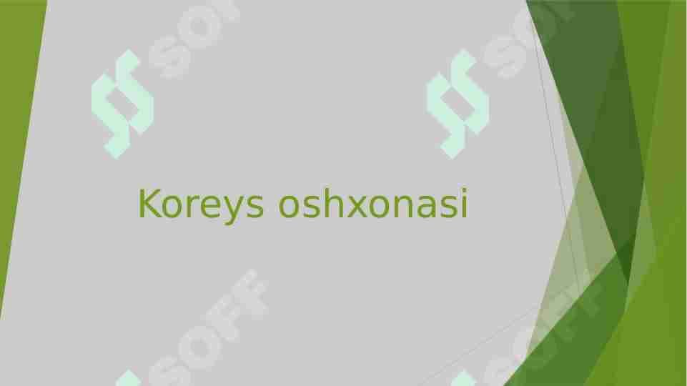 Koreys oshxonasi