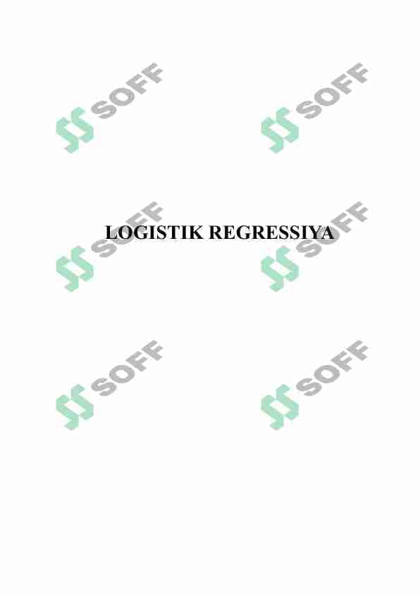 LOGISTIK REGRESSIYA