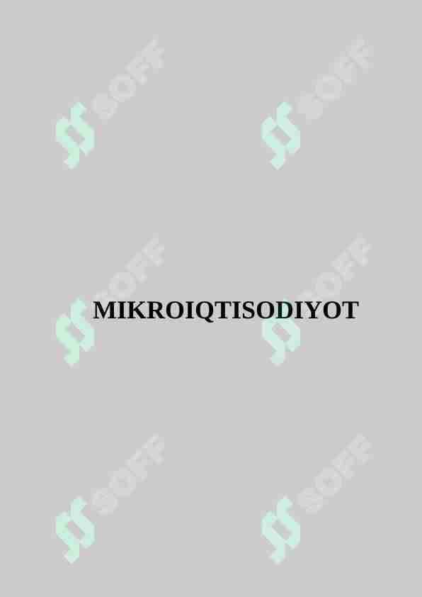 MIKROIQTISODIYOT