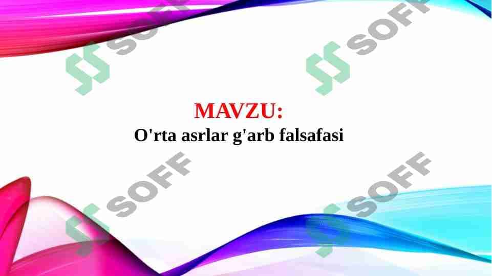 O'rta asrlar g'arb falsafasi