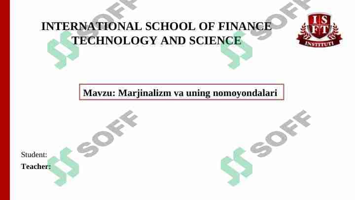 Marjinalizm va uning nomoyondalari