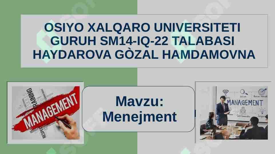 Menejment