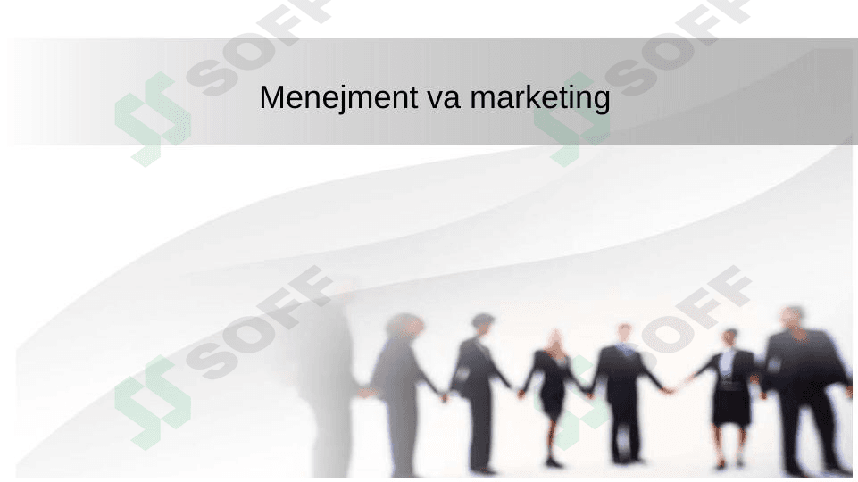 Menejment va marketing