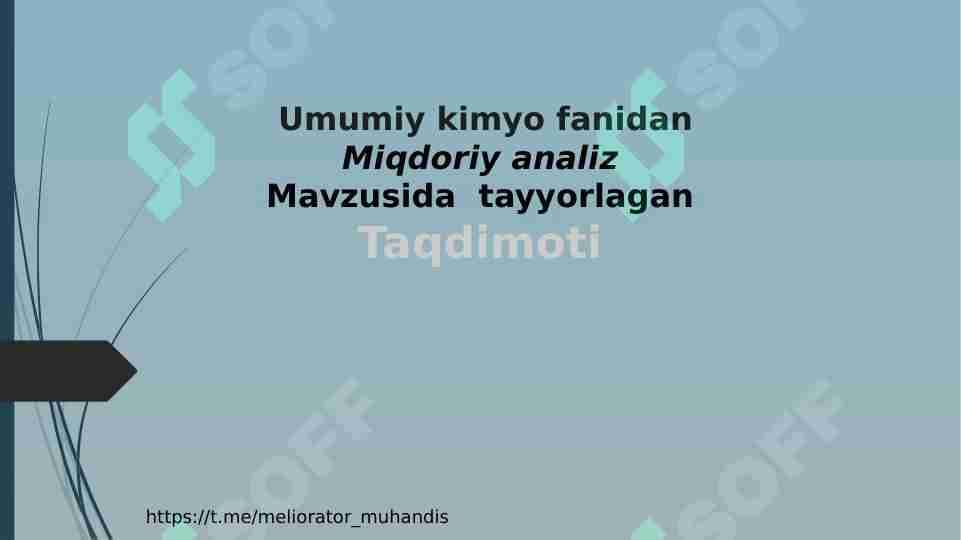 Miqdoriy analiz