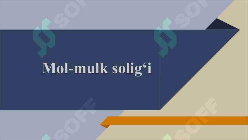 Mol-mulk solig‘i