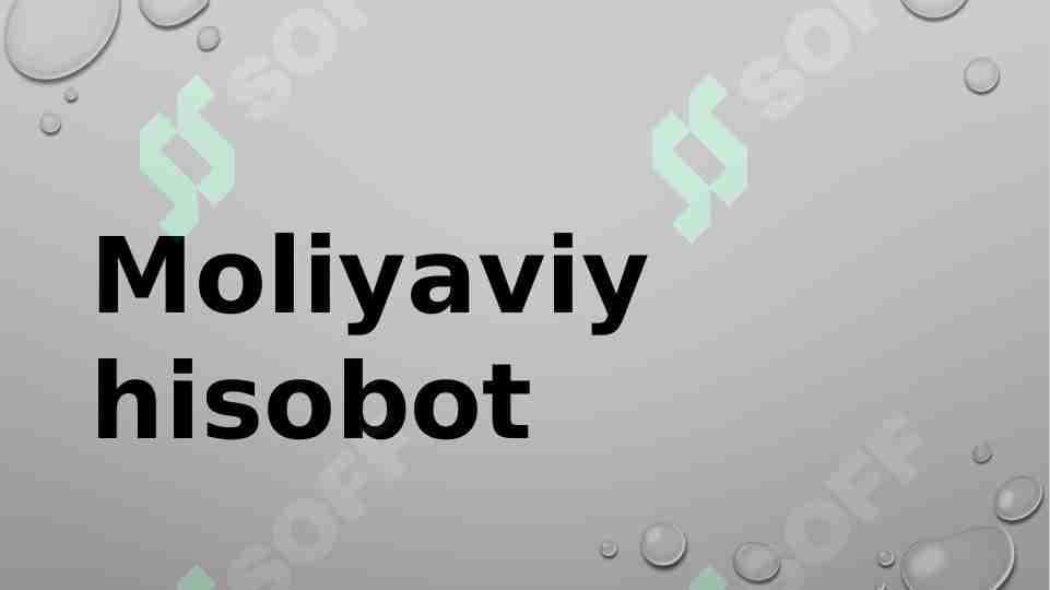 Moliyaviy hisobot