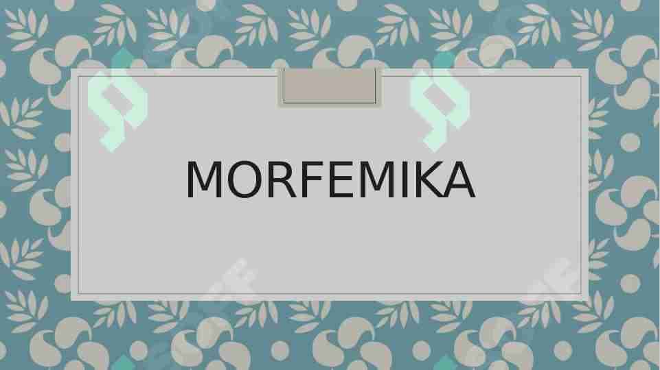 Morfemika