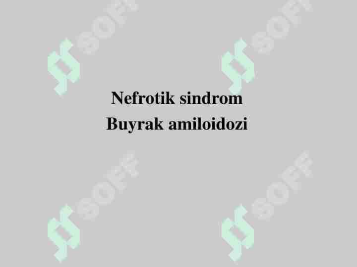 Nefrotik sindrom