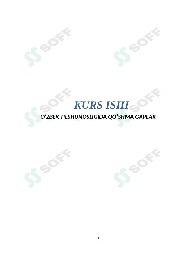 O'zbek tilshunosligida qo'shma gaplar