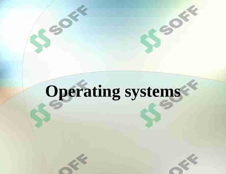 Operating systems