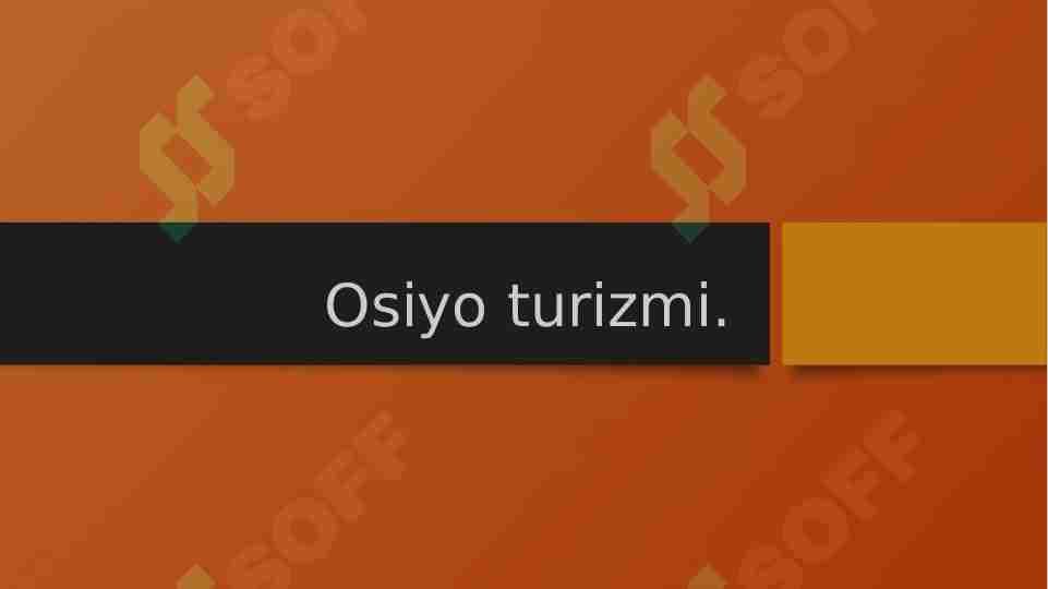 Osiyo turizmi