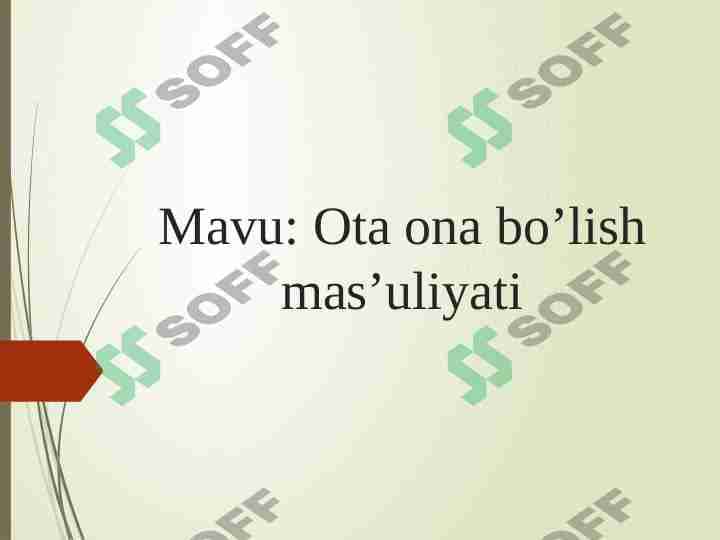 Ota ona bo’lish mas’uliyati