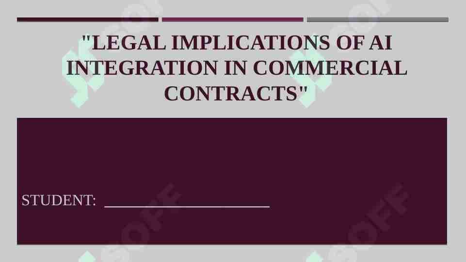 LAW(AI integration to contract making process: legal implication with real cases)