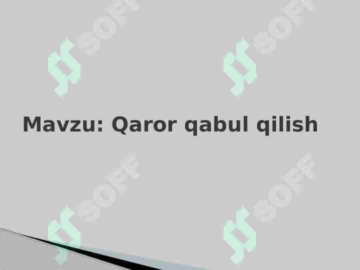 Qaror qabul qilish