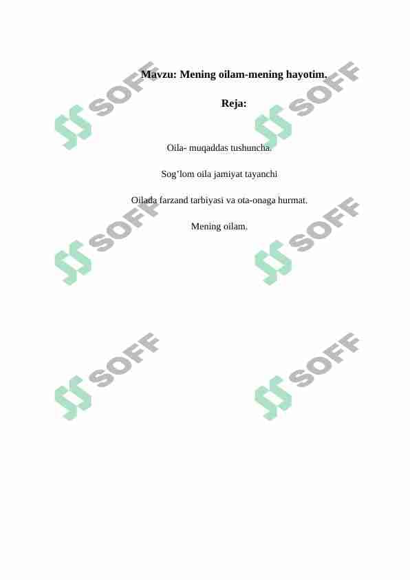 Mening oilam-mening hayotim