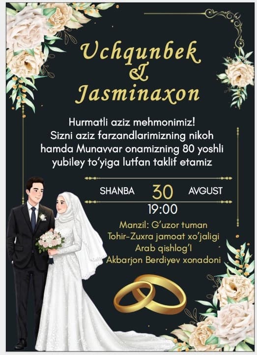 To'y taklifnomasi