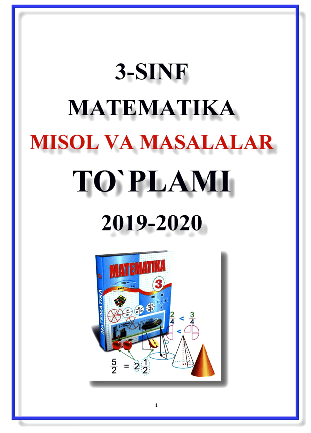 Matematika misol va masalalar to'plami