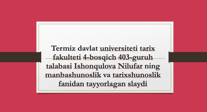 XVI – XIX asirning birinchi yarimida Oʻrta Osiyo haqida tarixiy geografik tadqiqotlar