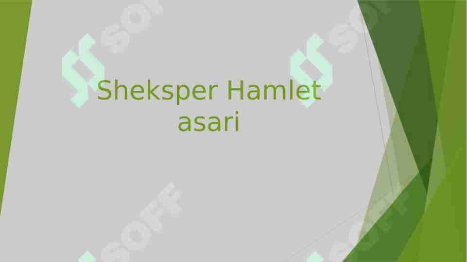Sheksper Hamlet asari