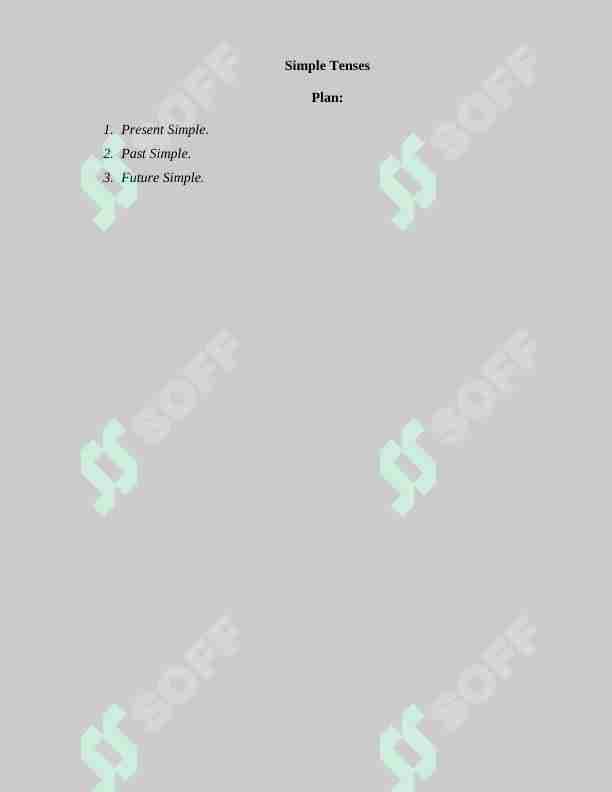 Simple Tenses